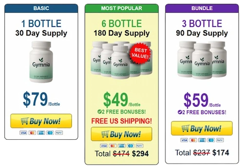 Gymnia Pricing Details